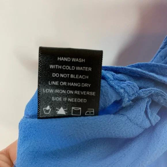 LA HEARTS Summer Beach Blue Tank Cut Out Details - Picture 9 of 9